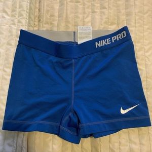 Royal blue Nike pros size small